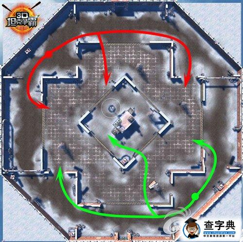 《3D坦克爭霸》5大地圖伏擊路線選擇1