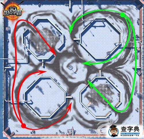 《3D坦克爭霸》5大地圖伏擊路線選擇2