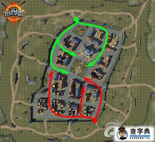 《3D坦克爭霸》5大地圖伏擊路線選擇3